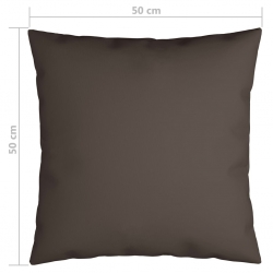 Poduszki ozdobne, 4 szt., kolor taupe, 50x50 cm, tkanina