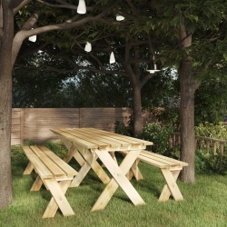 Stół ogrodowy, 220x73x70 cm, impregnowane drewno sosnowe