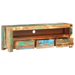 Szafka pod telewizor, 119x30x41 cm, lite drewno z odzysku