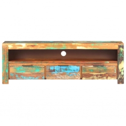 Szafka pod telewizor, 119x30x41 cm, lite drewno z odzysku