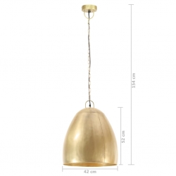 Industrialna lampa wisząca, 25 W, mosiężna, okrągła, 42 cm, E27