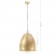 Industrialna lampa wisząca, 25 W, mosiężna, okrągła, 42 cm, E27