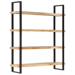 Regał na książki z 4 półkami 160x40x180 cm, surowe drewno mango