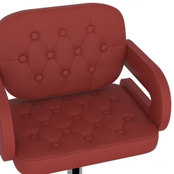 Stołki barowe, 2 szt., winna czerwień, sztuczna skóra