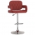 Stołki barowe, 2 szt., winna czerwień, sztuczna skóra