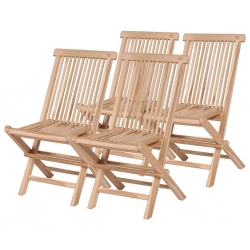 5-cz. zestaw składanych mebli ogrodowych, lite drewno tekowe