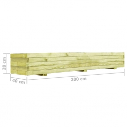 Skrzynia ogrodowa, impregnowane drewno sosnowe, 200 cm