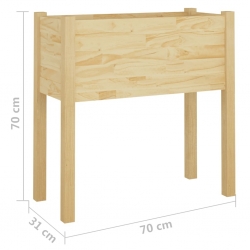 Donice ogrodowe, 2 szt., 70x31x70 cm, lite drewno sosnowe