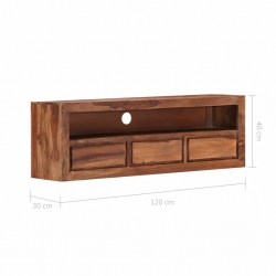 Szafka pod TV, 120x30x40 cm, lite drewno sheesham