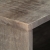 Szafka pod TV, szara, 130x30x46 cm, lite surowe drewno mango