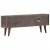 Szafka pod TV, szara, 130x30x46 cm, lite surowe drewno mango