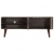 Szafka pod TV, szara, 130x30x46 cm, lite surowe drewno mango