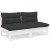 2-osobowa sofa ogrodowa z antracytowymi poduszkami, sosnowa