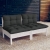 2-osobowa sofa ogrodowa z antracytowymi poduszkami, sosnowa