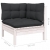 2-osobowa sofa ogrodowa z antracytowymi poduszkami, sosnowa