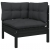 2-osobowa sofa ogrodowa z antracytowymi poduszkami, sosnowa