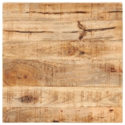 Stolik barowy, kwadratowy, 50x50x110 cm, surowe drewno mango