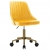 Obrotowe krzesło stołowe, żółte, aksamitne