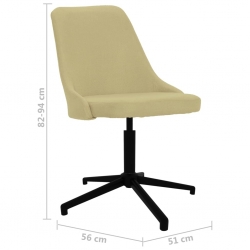 Obrotowe krzesło stołowe, zielone, obite tkaniną
