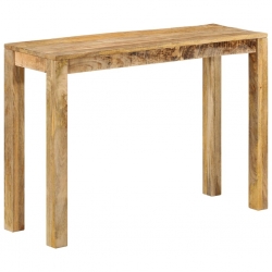 Stolik konsola, 110 x 35 x 76 cm, surowe drewno mango