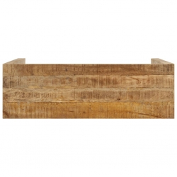Stolik konsola, 110 x 35 x 76 cm, surowe drewno mango
