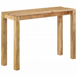 Stolik konsola, 110 x 35 x 76 cm, surowe drewno mango