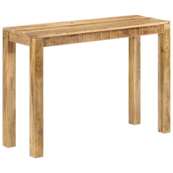 Stolik konsola, 110 x 35 x 76 cm, surowe drewno mango