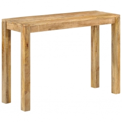Stolik konsola, 110 x 35 x 76 cm, surowe drewno mango