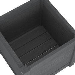 Skrzynie ogrodowe na kwiaty, 2 szt., szare, 40x40x40 cm, sosna