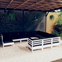 11-cz. zestaw wypoczynkowy do ogrodu, z poduszkami, biały