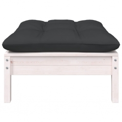2-osobowa sofa ogrodowa z poduszkami, biała, drewno sosnowe