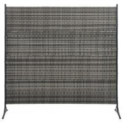 Parawan pokojowy, rattan PE, antracytowy, 175 x 180 cm