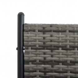 Parawan pokojowy, rattan PE, antracytowy, 175 x 180 cm