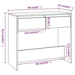 Stolik konsolowy, czarny, 89x41x76,5 cm