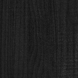 Donica ogrodowa, czarna, 31x31x70 cm, lite drewno sosnowe