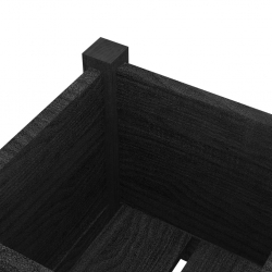 Donice ogrodowe, 2 szt., czarne, 31x31x70 cm, drewno sosnowe