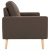 3-osobowa sofa, brązowa, tapicerowana tkaniną