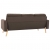 3-osobowa sofa, brązowa, tapicerowana tkaniną