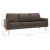3-osobowa sofa, brązowa, tapicerowana tkaniną