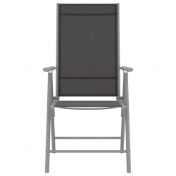 3-cz. zestaw mebli bistro, aluminium i textilene, srebrny
