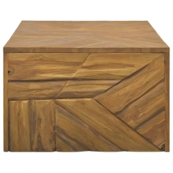 Stolik kawowy, zerodowane, lite drewno tekowe, 110 x 60 x 38 cm