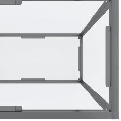 Stolik konsolowy, przezroczysty, 140x35x75,5cm, szkło hartowane
