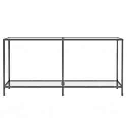 Stolik konsolowy, przezroczysty, 160x35x75,5cm, szkło hartowane