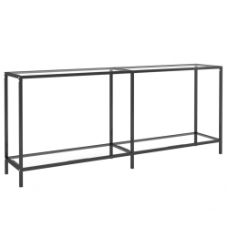 Stolik konsolowy, przezroczysty, 180x35x75,5cm, szkło hartowane
