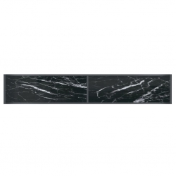 Stolik konsolowy, czarny, 200x35x75,5 cm, szkło hartowane