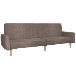 2-osobowa kanapa, kolor taupe, tapicerowana tkaniną
