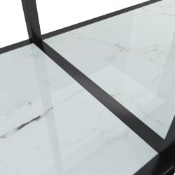 Stolik konsolowy, biały, 180x35x75,5 cm, szkło hartowane