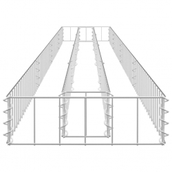 Podwyższona donica gabionowa, galwanizowana stal, 360x30x10 cm