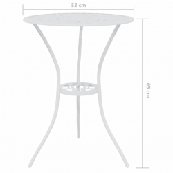 3-cz. zestaw mebli bistro ze stopu aluminium, biały