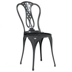 3-cz. zestaw mebli bistro ze stopu aluminium, czarny